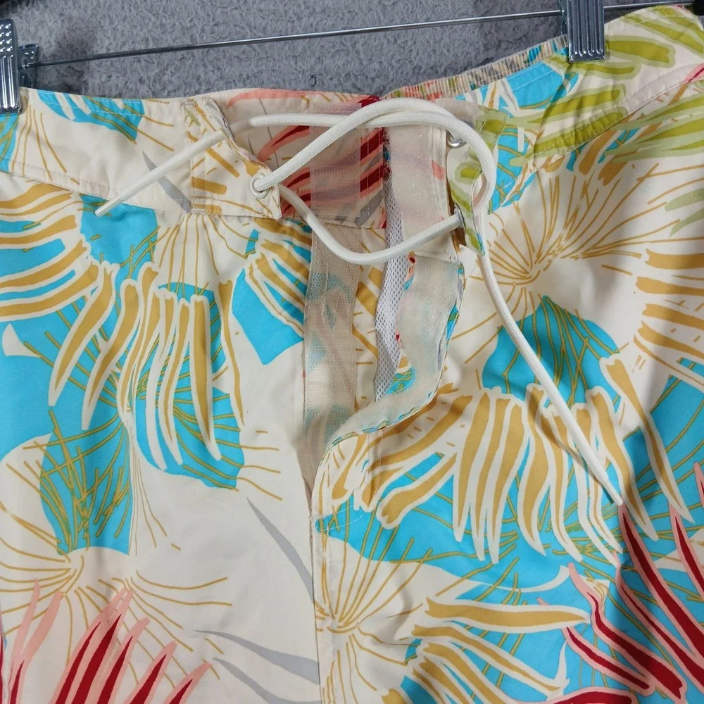 Jantzen‎ Men's Tropical Floral Swim Trunk Board Shorts Size XL Blue Multicolor